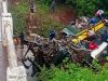 Police divers explore a river after a fatal bus accident in Limpopo