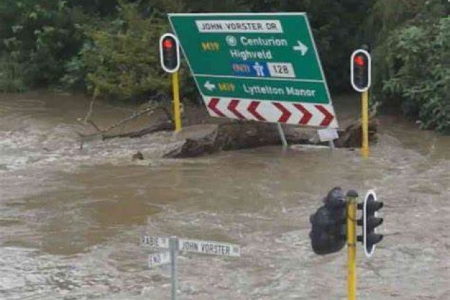 raging river in Pretoria