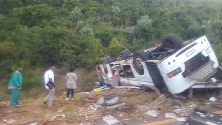 Police divers explore a river after a fatal bus accident in Limpopo