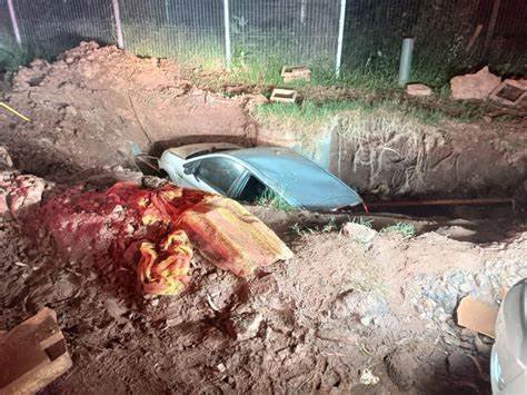Second incident of this kind in less than a week involves a driver who falls into an excavation