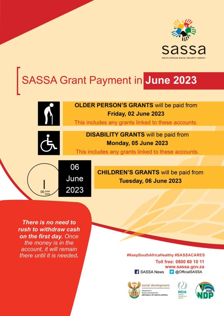 NAZO! Sassa payment dates for June